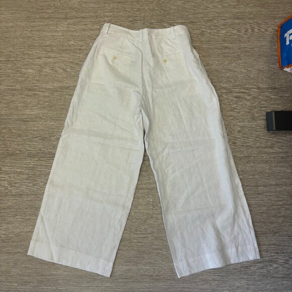 MADEWELL WHITE / CREAM LINEN PANTS- NWT - Picture 2 of 3